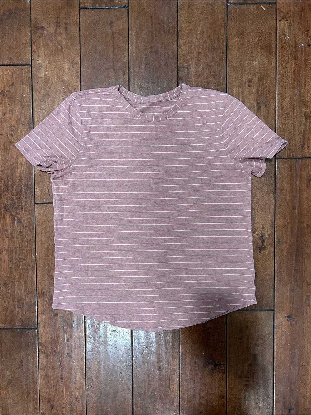 Lululemon pink striped tshirt Large